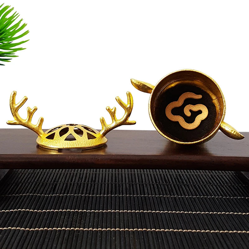 Incense Burner Auspicious Cloud Incense Burner Home Indoor Aromatherapy Ornament Creative Nordic Reindeer Incense Burner Alloy
