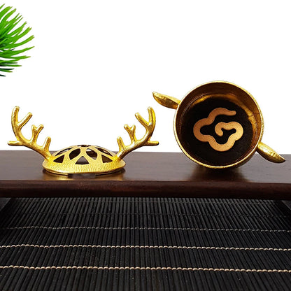 Incense Burner Auspicious Cloud Incense Burner Home Indoor Aromatherapy Ornament Creative Nordic Reindeer Incense Burner Alloy