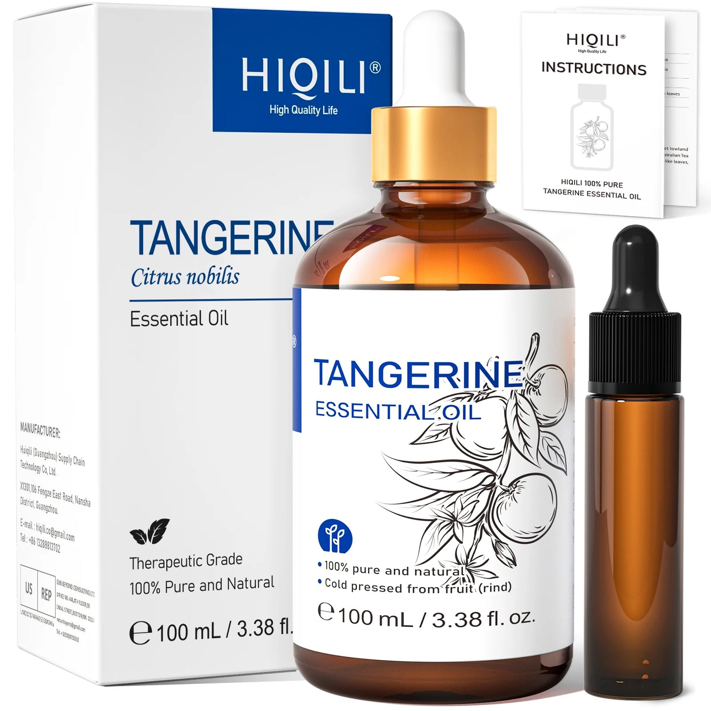 HIQILI Pure Cypress Essential Oil Aromatherapy Grade for Diffuser DIY Soap Bath 100ML Natural Plant Spearmint Vetiver Oil