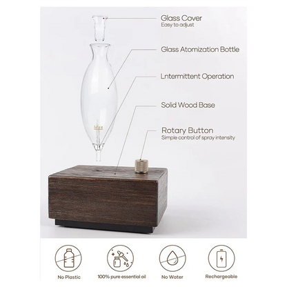 A11R Waterless Oil Diffuser Forhome Large Aromatherapy Forlarge Room Bedroom Hotel Wood Cordless Mini Diffusers