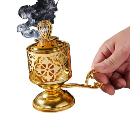 【Nice】Hollow-Out Charcoal Incense Burners Creative Iron Art Cone Incense Holder For Aromatherapy Middle Eastern Arabic Incense