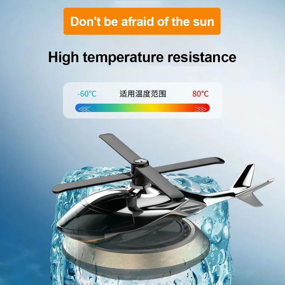 Solar Car Air Freshener Perfume Helicopter Decor Interior Decor Solar Car Rotating Aromatherapy Perfume Accessories
