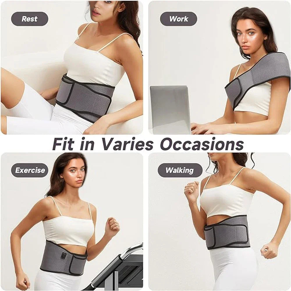 Far Infrared Red Light Therapy Belt Waist Back Pain Relief 660nm 850nm LED Massage Belt Blood Circulation Muscle Relaxation