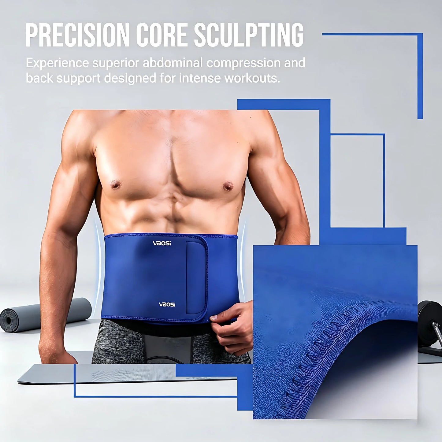 Neoprene Waist Trimmer Belt for Men Women - Waist Trainer Sweat Belt for Weight Loss & Fat Burn, Adjustable Slimming Corset for