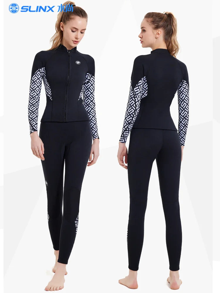 Women's Wetsuit Top Jacket or Bottoms 2MM Neoprene Zippered Shirt or Leggings Comfort & Warmth All Watersports-Surfing Snorkel