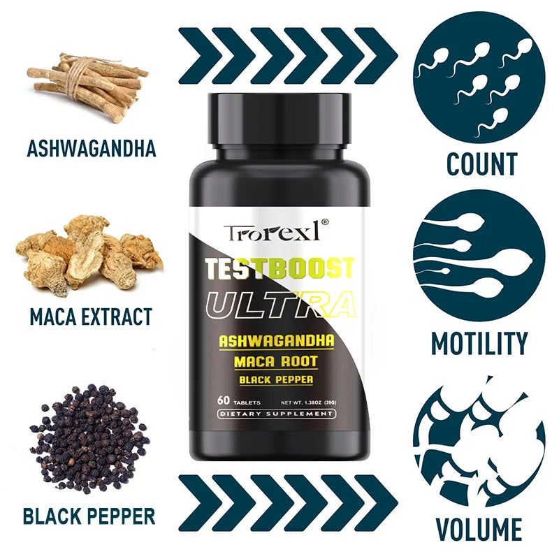 Natural Supplements for Men With Ashwagandha Maca for Male Enhancing, mens power xx