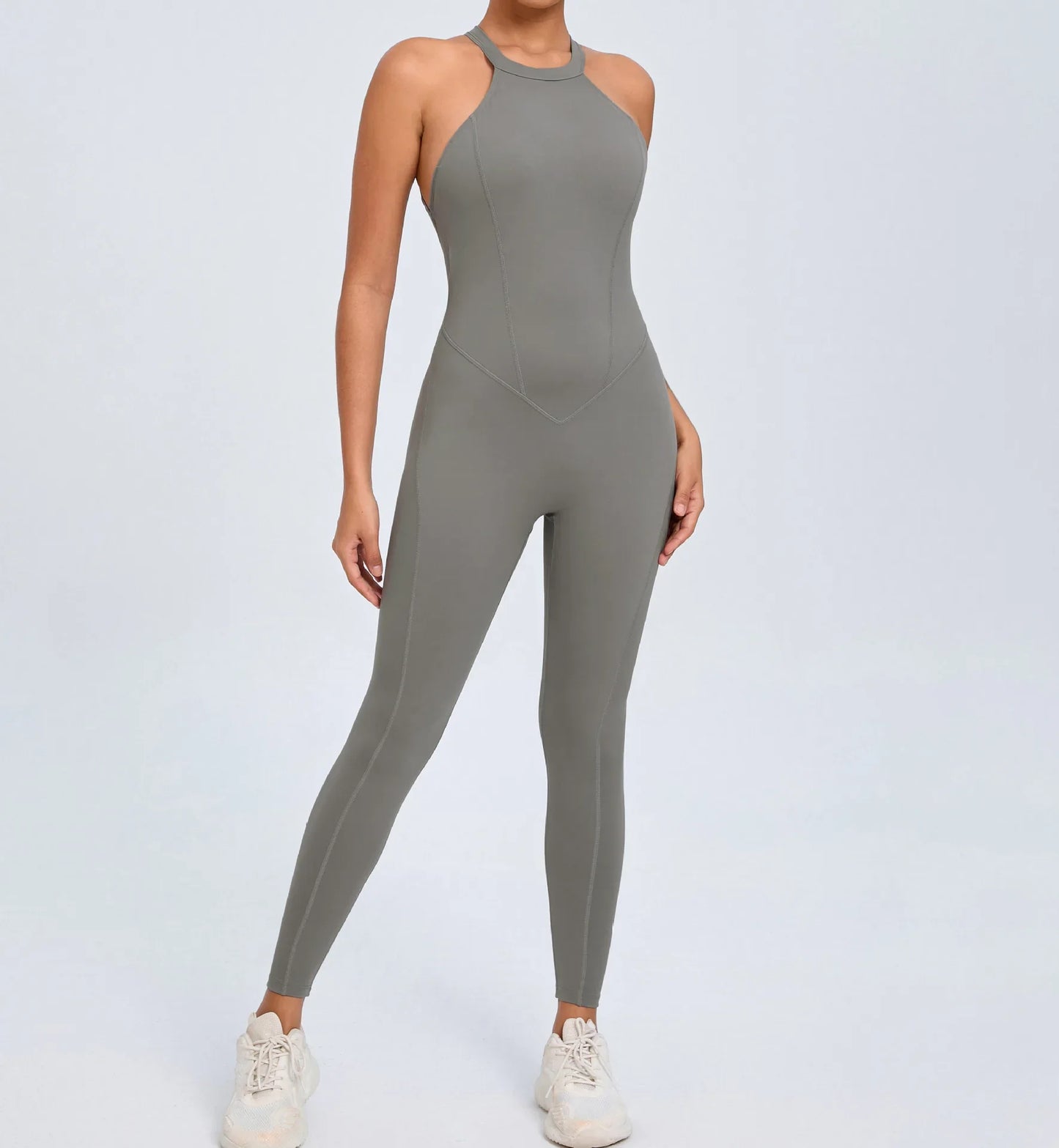 Sports Jumpsuit Woman Gym Sexy Long Jumpsuits One Pieces Fitness Overalls Sportswear Mono Mujer Coffee Body Women Clothes New