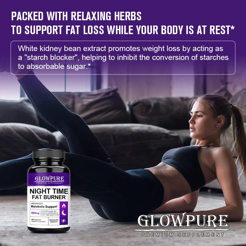 Powerful Natural Night time Fat Burning and Cellulite Weight Loss Pills for Lean Physique Detoxification Promotes Metabolism