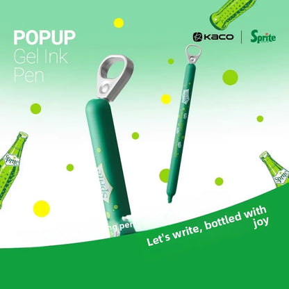 New KACO x Sprite Limited Edition Gel Pen,Dual Ball Pen Quick Drying Stylo 0.5mm Click Smooth Writing For School&Journaling