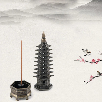 Feng Shui Vertical Incense Burner 3D Model China Wenchang Pagoda Home use incense burner holder Home Decoration Metal Handicraft