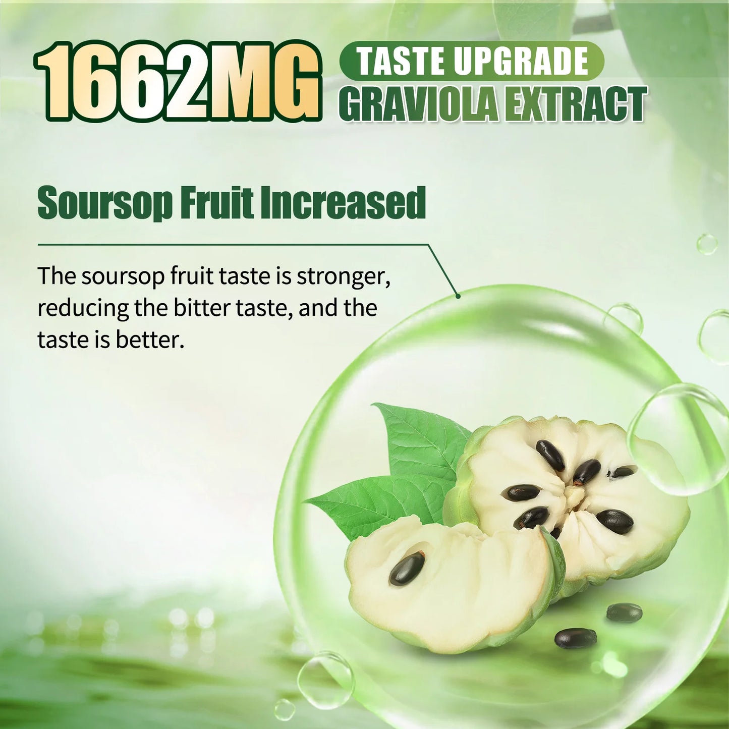 Soursop Bitters Liquid 500ML, Natural Herbal Antioxidant Supplement, Boost Energy, Support Gut Health & Immune System, for Daily
