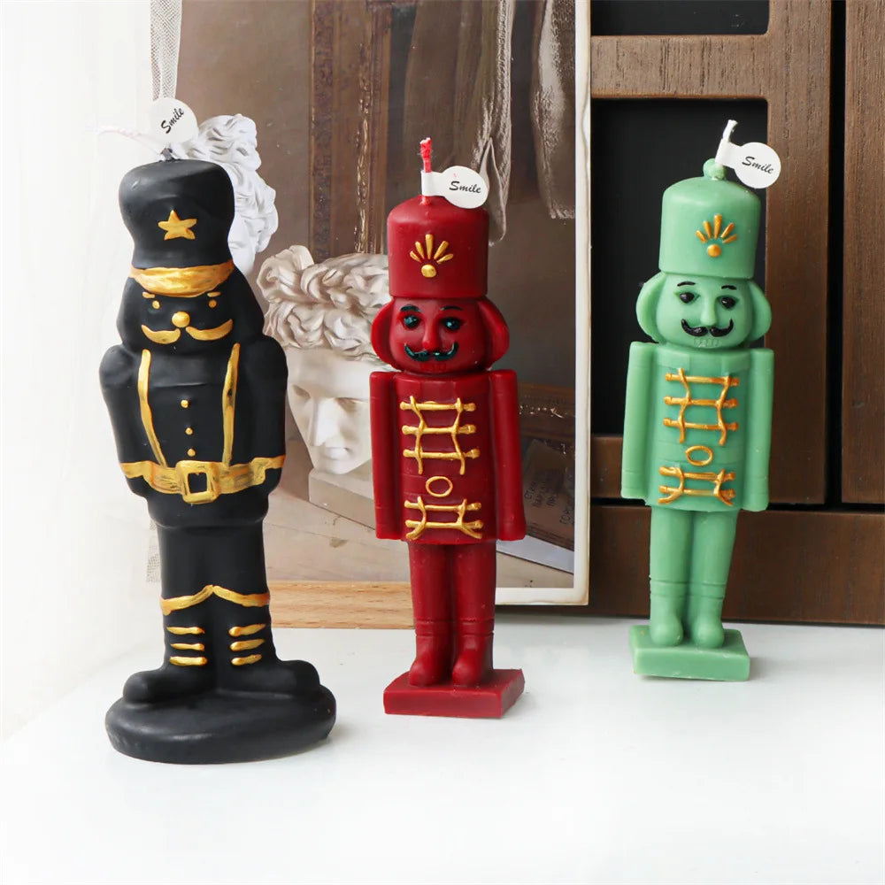 King Candle Silicone Mold Soldier Plaster Resin Ornament Cartoon Ceramics Making Mould Soywax Aromatherapy Home Decor DIY Gifts