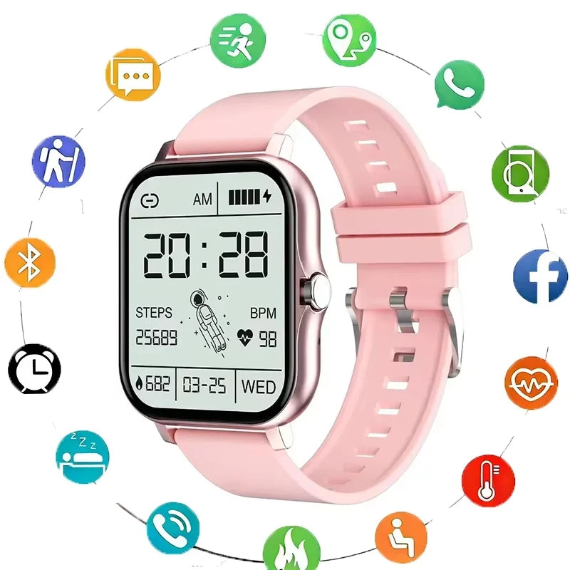 Lenovo 2026 New Full Touch Screen Smart Watch for Men Women Gift Sports Fitness Watch Bluetooth Call Digital Smartwatch