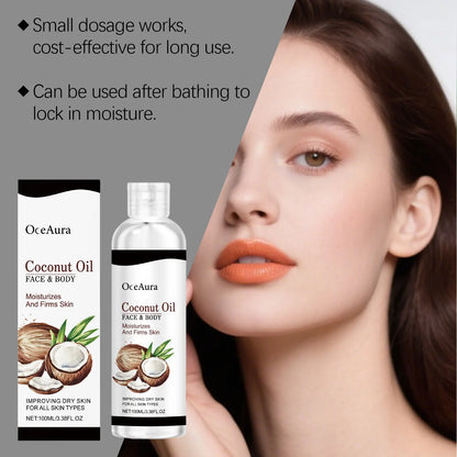 Coconut Oil Body Oil for Dry Skin 100ml Moisturizing Skin Treatment Natural Hydration for Face & Body Winter Skincare Non-Greasy