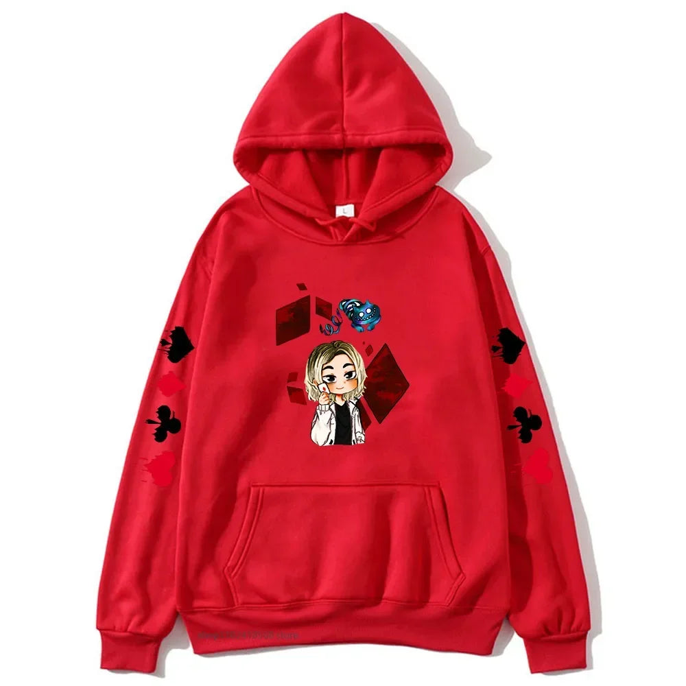Cute Chishiya Hoodie Alice In Borderland Graphic Sweatshirts Anime Pullovers Men Cartoon Print Streetwear Women Harajuku Casual