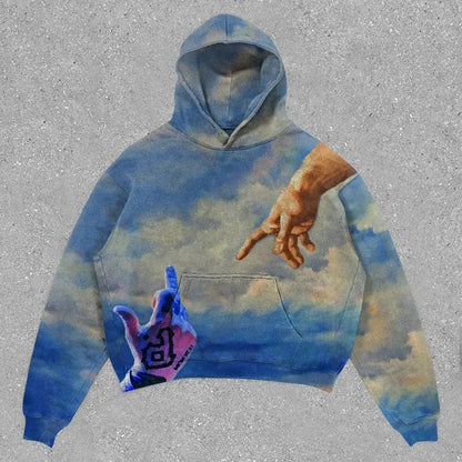 Plus Size Graphic Regular Male Hoodie Overfit Y2k Clothes High Quality Korean Style Pastel Color Cotton Men's Hooded Sweatshirt