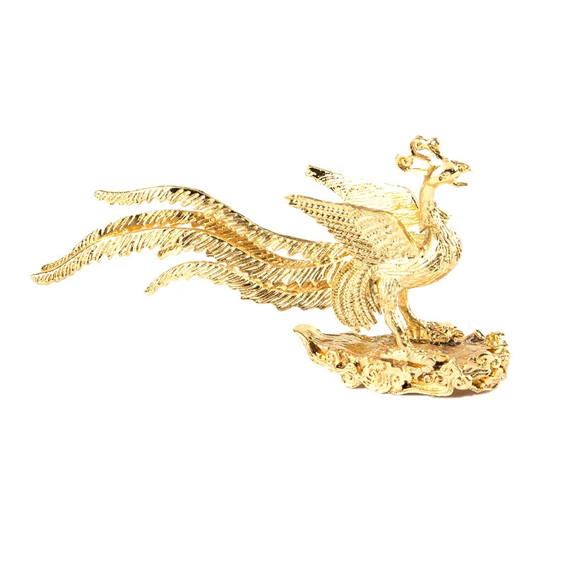 Gold Phoenix Statue Incense Burner 1PCS Portable Incense Stick Holder Home Decoration