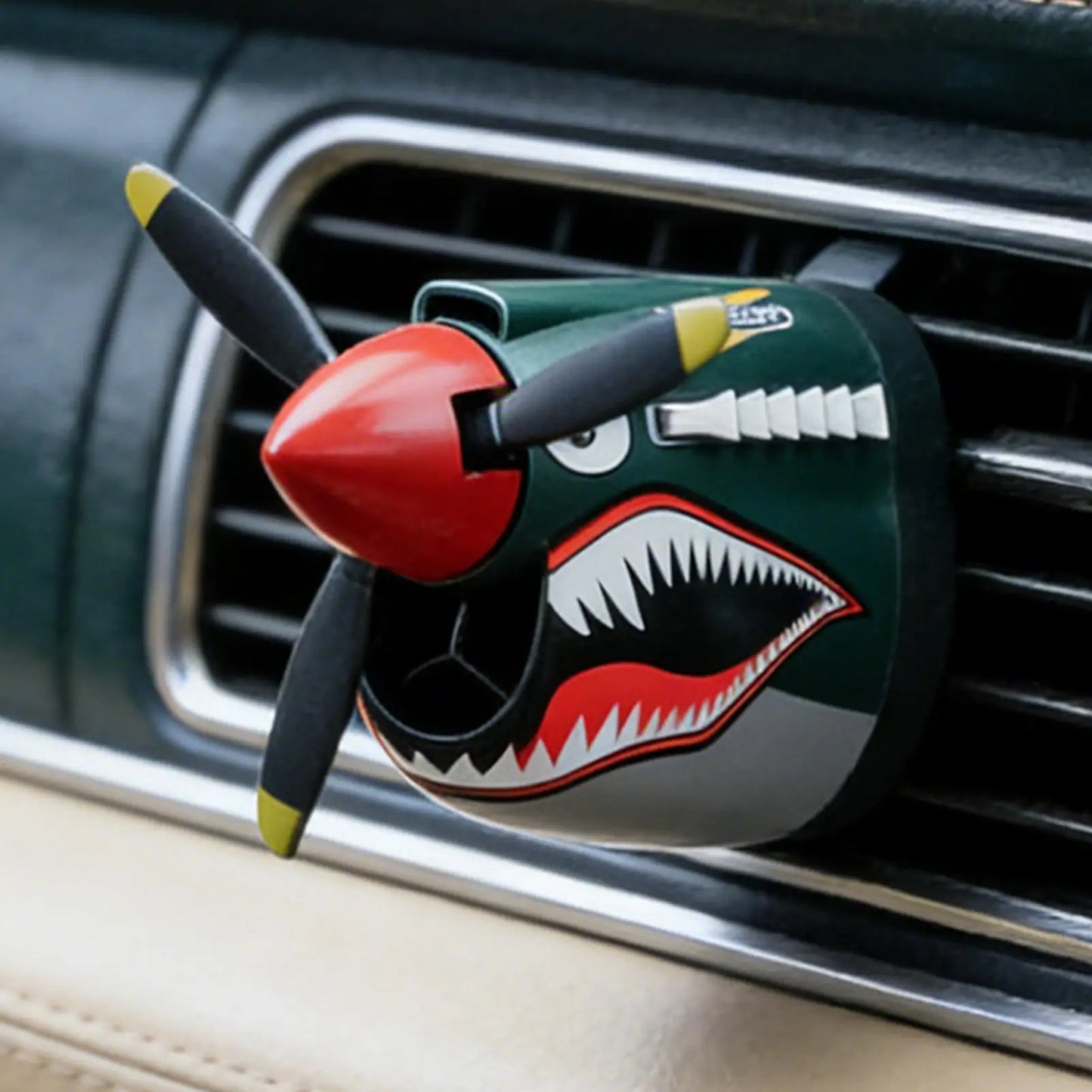 Car Fragrance Diffuser Fighter Plane Shark Nose Aromatherapy Car Scent Diffuser Homage to Mechanical Classics Unique Stylish Dif