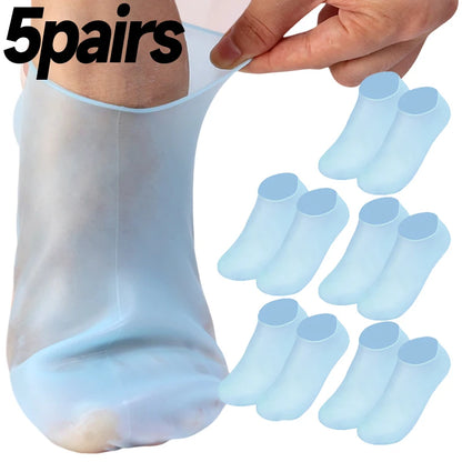 1/5/10Pairs Silicone Moisturizing Foot Socks Spa Tools Reusable Gel Stocking Protective Cover Anti Cracking Dead Skin Foot Care