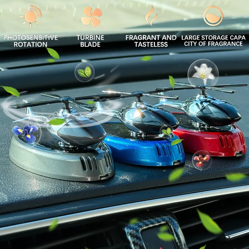 Car Propeller Rotary Perfume Diffuser Car Air Freshener 5ml Decorative Aromatherapy Helicopter Styling Interior Accessories