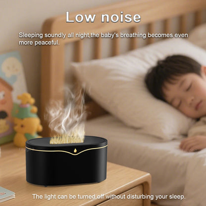 Flame Humidifier Fragrance Diffuser Fire Air Humidifier Aromatherapy Essential Oil Diffuser for Home Room Flame Aroma Diffuser