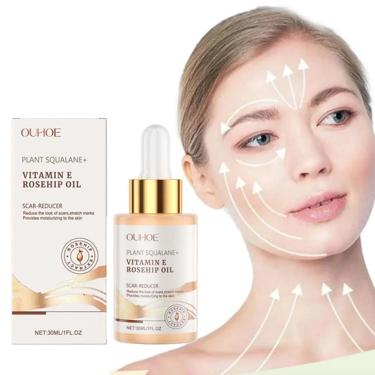 Moisturizing Squalane Rosehip Face Oil Lifting Firming Fade Fine Lines Smoothing Nourishing Skin Rejuvenation Facial Care Oil