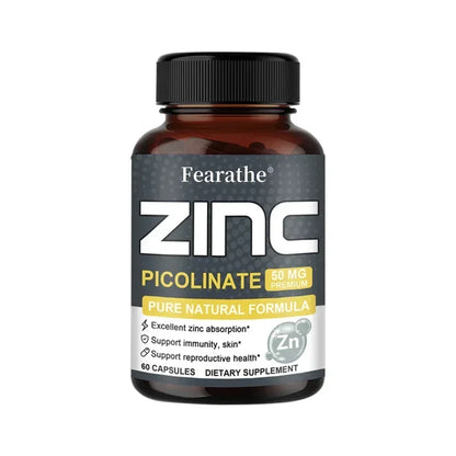 Zinc 50 Mg - High Potency Pure Zinc Supplement, Boosts Immune Function, Promotes Healthy Skin, and Promotes Bone Marrow Health