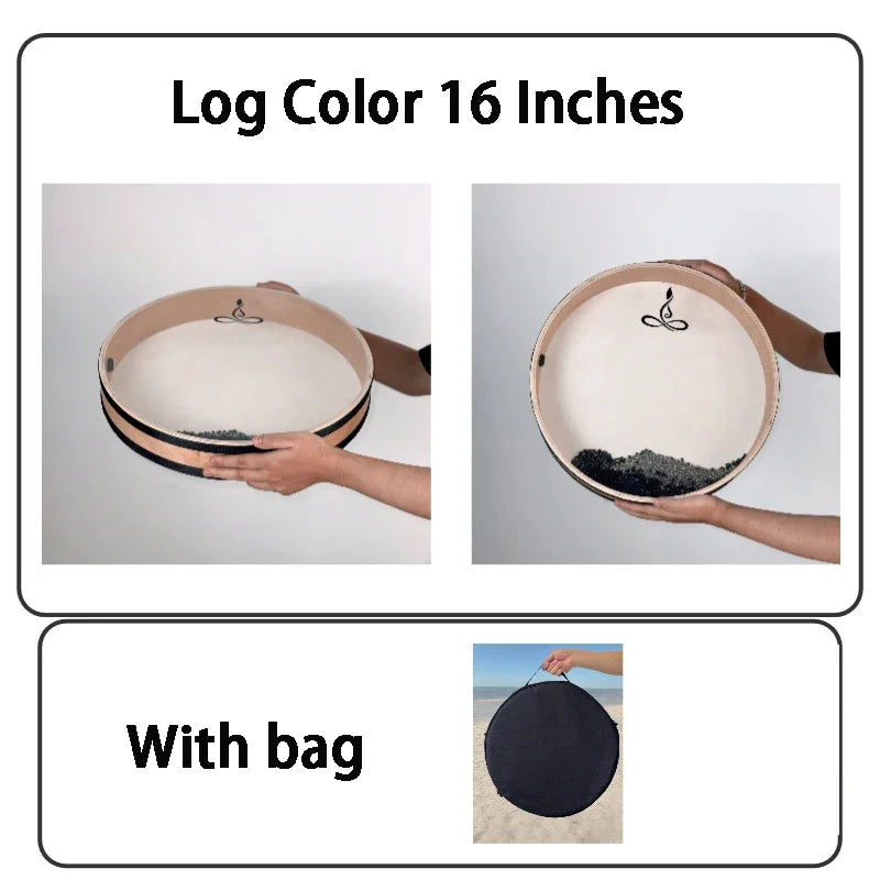 Wave Drum Sound Healing Professional Yoga Meditation Sheepskin Drums Spiritual Relaxation Massage Tambourine Musical Instrument