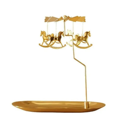 1 Pcs New Lanterns Aromatherapy Candles Trays Rotating Candle Holders Windmills Golden Fragrance Trays Ornaments