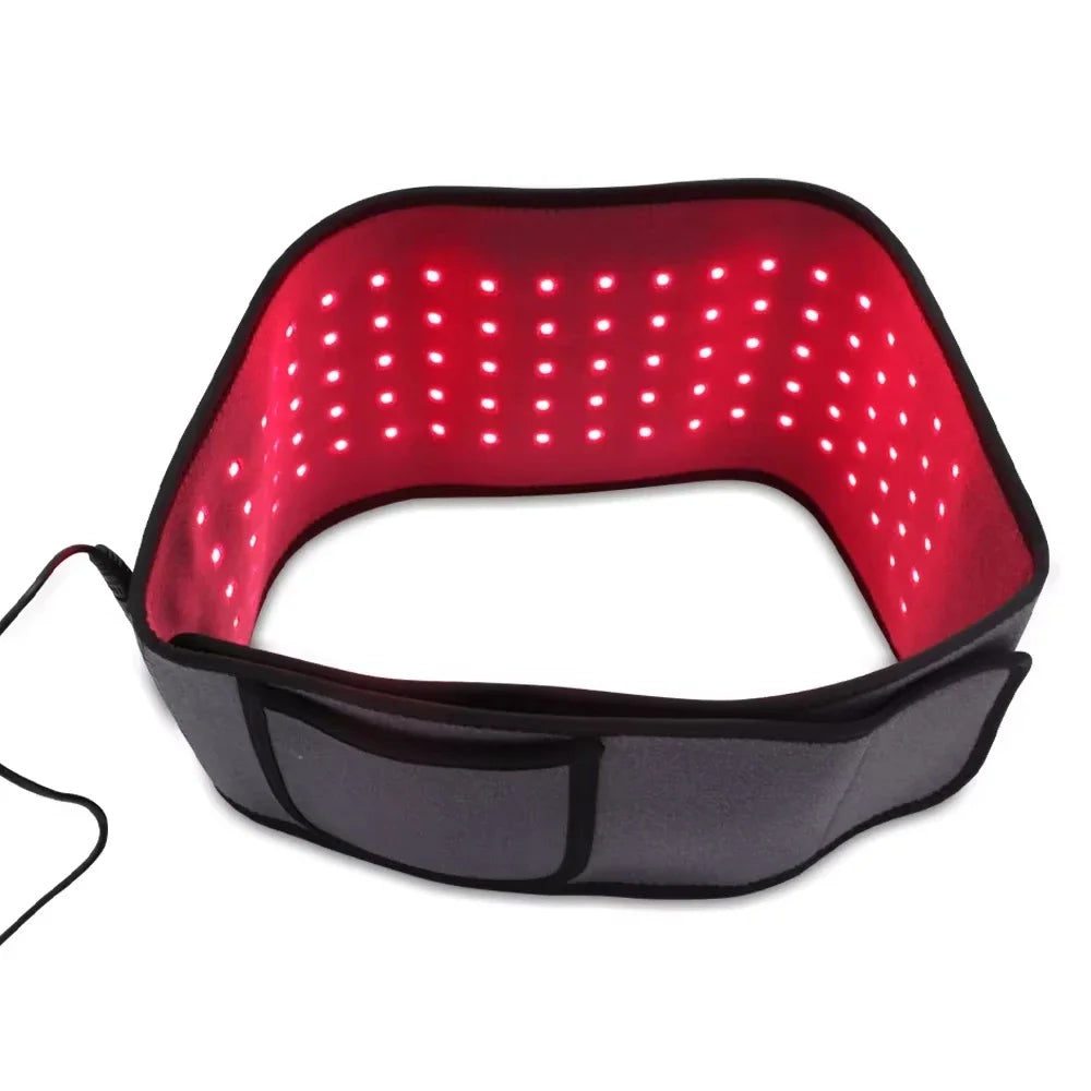 Far Infrared Red Light Therapy Belt Waist Back Pain Relief 660nm 850nm LED Massage Belt Blood Circulation Muscle Relaxation