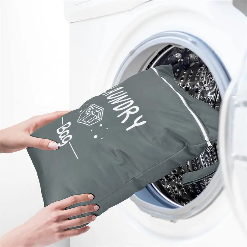 Travel Laundry Bags with Zip, Waterproof Laundry Bag Travel, Reusable Wet Bag with Zip, Waterproof Laundry Bag for Fitness