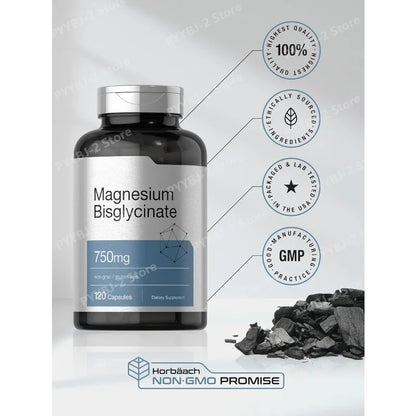 Quercetin Capsule-Magnesium Bisglycinate  Dietary Supplement Non-GMO Daily Health Supplements 750mg | 120 Capsules