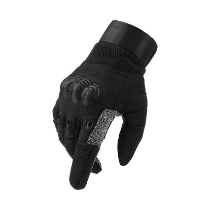 Full finger and half finger tactical gloves, touch screen anti cutting and anti stabbing, made of carbon fiber and leather mater