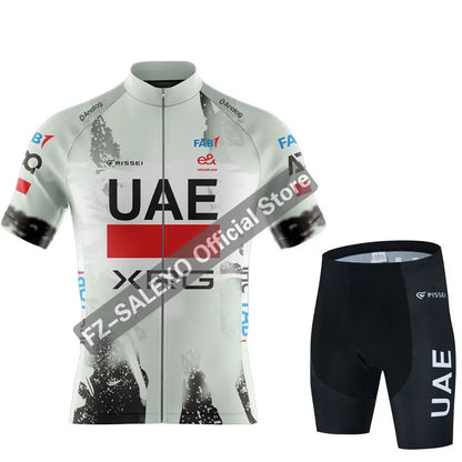 Men's New UAE Cycling Jersey Sets Summer Short Sleeve Mtb Ropa Ciclismo Bicycle Clothing Bike Shirts Bicycle Cycling Clothing