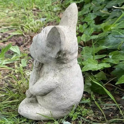Outdoor Jardin Garten Yoga Pose Meditation Dog Resin Statue Ornaments Waterproof   for Office Home Decor Garden Decoration