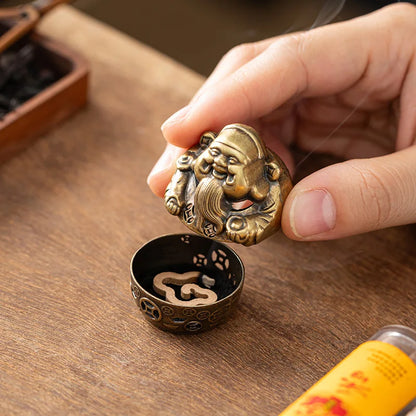 God of Wealth incense burner, incense road aromatherapy burner, tea ceremony ornament, household indoor sandalwood burner