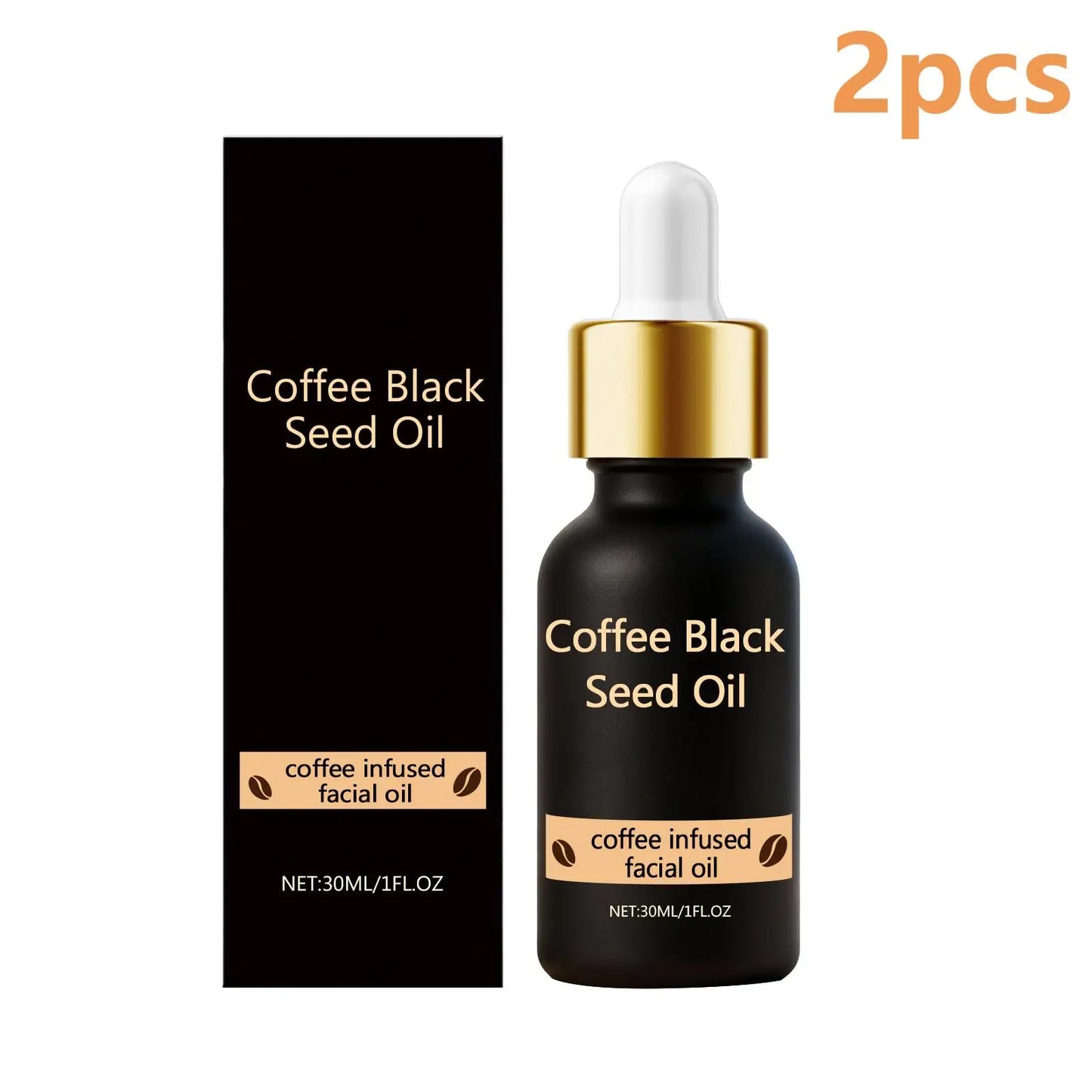 Coffee Black Seed Oil Deep Hydration Face Rejuvenation Soft Smooth Skin Barrier Repair Improve Dryness Anti-Wrinkle Facial Oil