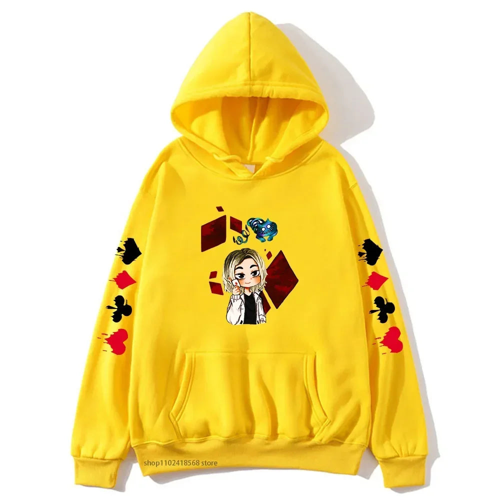 Cute Chishiya Hoodie Alice In Borderland Graphic Sweatshirts Anime Pullovers Men Cartoon Print Streetwear Women Harajuku Casual