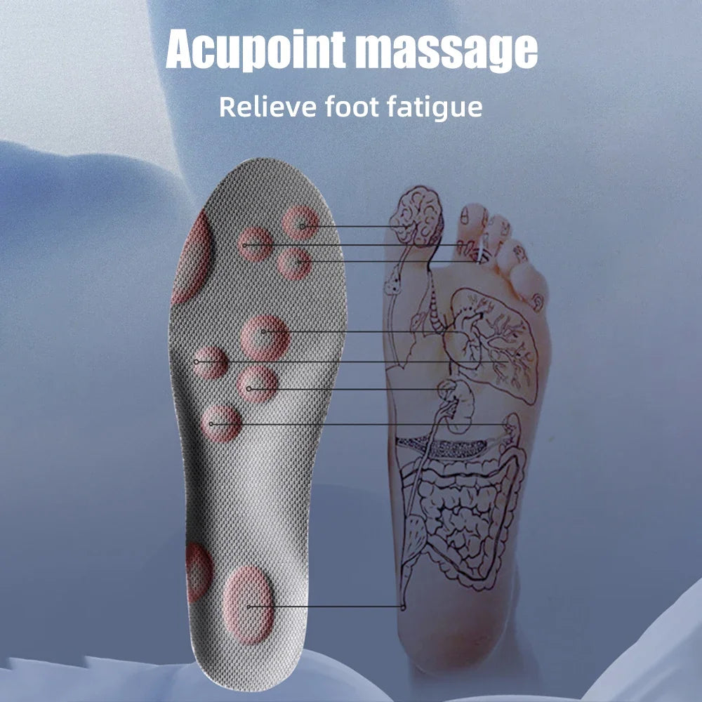 Sport Insoles Latex Memory Foam for Running Hiking Foot Support Shoe Pads Orthopedic Insole Anti-pain Deodorant Insert Cushion