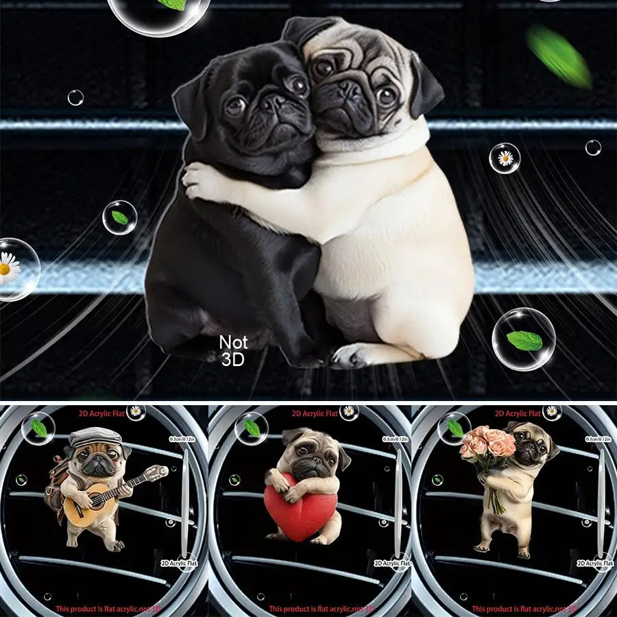 Cute Dog Air Freshener Diffuser Outlet Vent Perfume Outlet Ventilation Clips Car Air Decoration Clip Diffuser Interior Arom I2N2