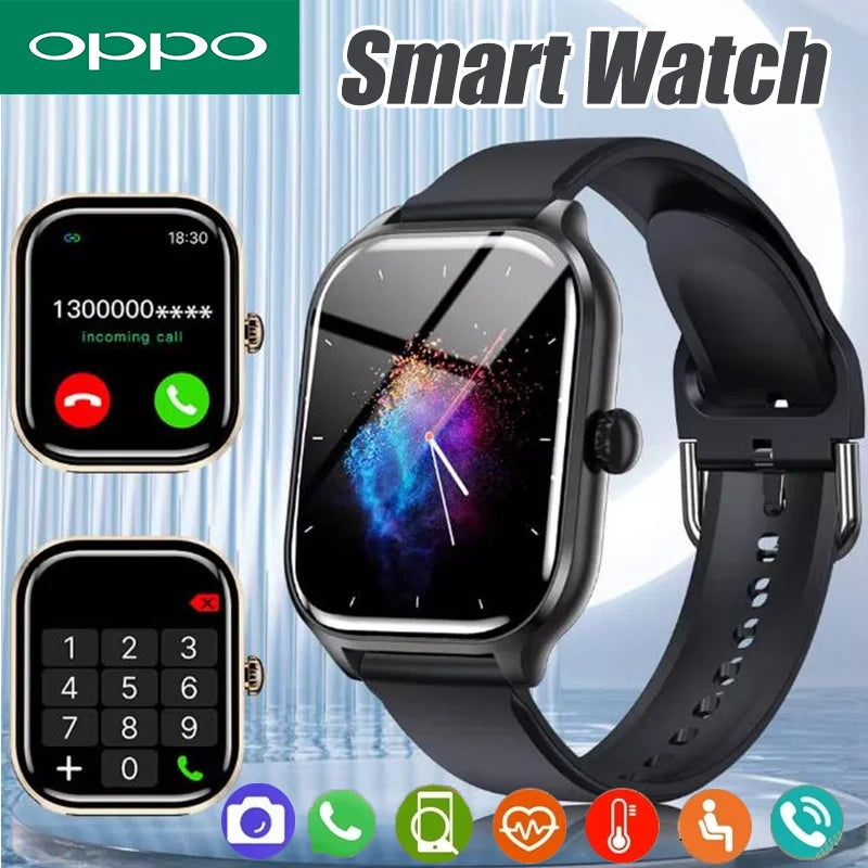 OPPO H9 Pro Sports Smart Watch Fitness Clock Health Monitor Waterproof Smartwatch Wireless Call Watches for Men Women IOS