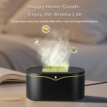 Flame Humidifier Fragrance Diffuser Fire Air Humidifier Aromatherapy Essential Oil Diffuser for Home Room Flame Aroma Diffuser