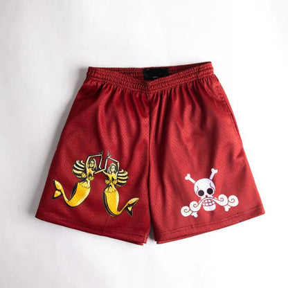 Anime Shorts Men Women Manga Cartoon 3D Printing Sports Casual Shorts to Gym Fitness Quick Dry Mesh Oversized Board Short Pants