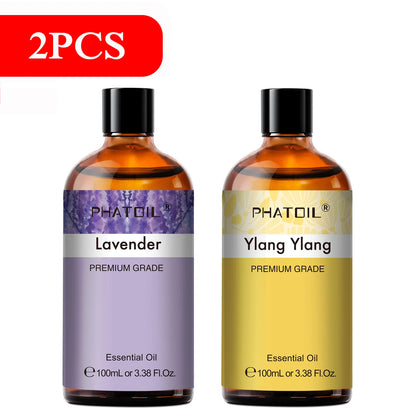 PHATOIL 100ml Aromatherapy Essential Oil-Lavender Rose Vanilla Eucalyptus Sandalwood Pine Needles for Diffuser,Candle Making