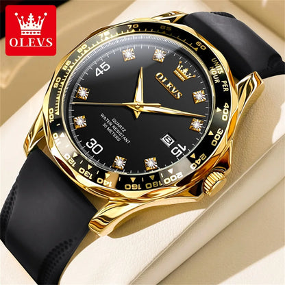 OLEVS 9988 Quartz Watch for Men Luxury Style Waterproof Stainless steel TOP Brand Classic Date Men's Watches Relógio Masculino