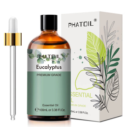 PHATOIL 100ml Aromatherapy Essential Oil-Lavender Rose Vanilla Eucalyptus Sandalwood Pine Needles for Diffuser,Candle Making