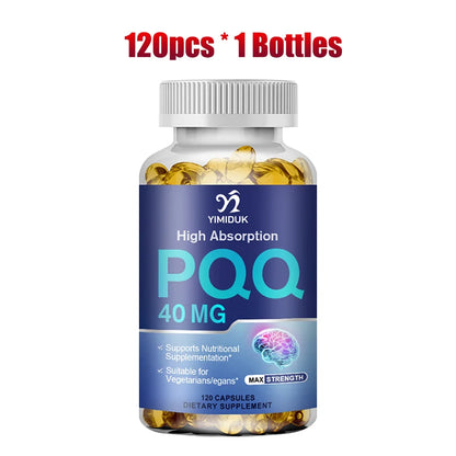 Buy 1 Get 1 Free! PQQ 40mg Supplement , for Cognitive Function Booster, Enhances Brain Energy, Heart, Brain & Anti-Aging, Vegan