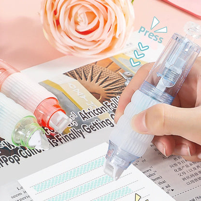 Kawaii Dot Glue Tape Runner - Press-Type Double Sided Adhesive Cute Gift for Scrapbooking & Journaling School Office Supplier