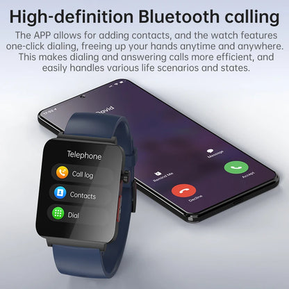 KS03 PRO Health Smart Watch For Men Women Bluetooth Calling Fitness Tracker Smartwatch E/C/G Test Outdoor 1.96" Large Screen SOS