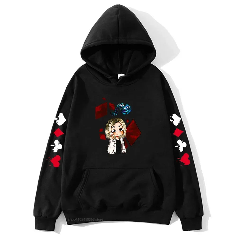 Cute Chishiya Hoodie Alice In Borderland Graphic Sweatshirts Anime Pullovers Men Cartoon Print Streetwear Women Harajuku Casual